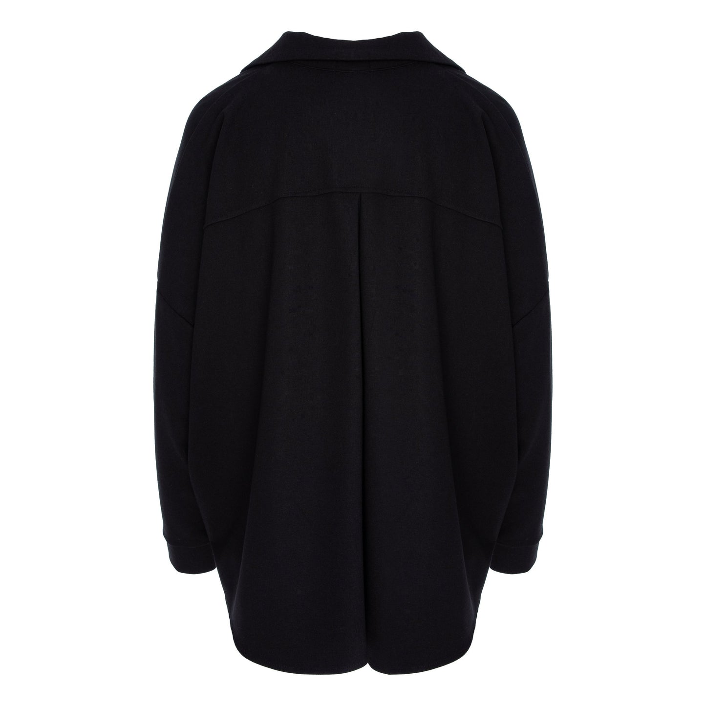 bluza camasa neagra oversize maneca larga pense decolteu v