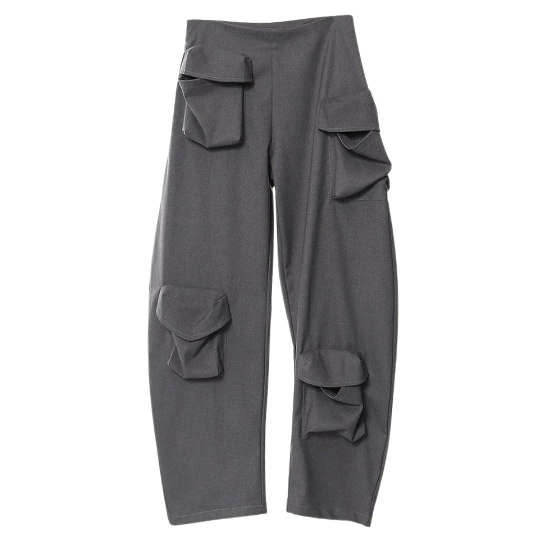 pantaloni cargo gri