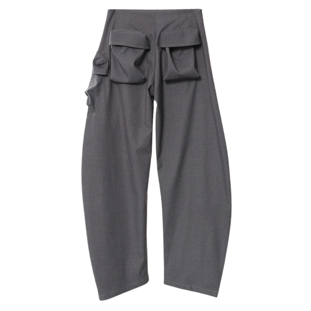 pantaloni cargo gri