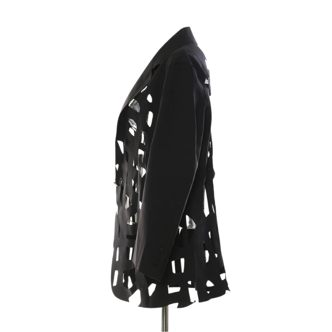 sacou taiat neregulat negru