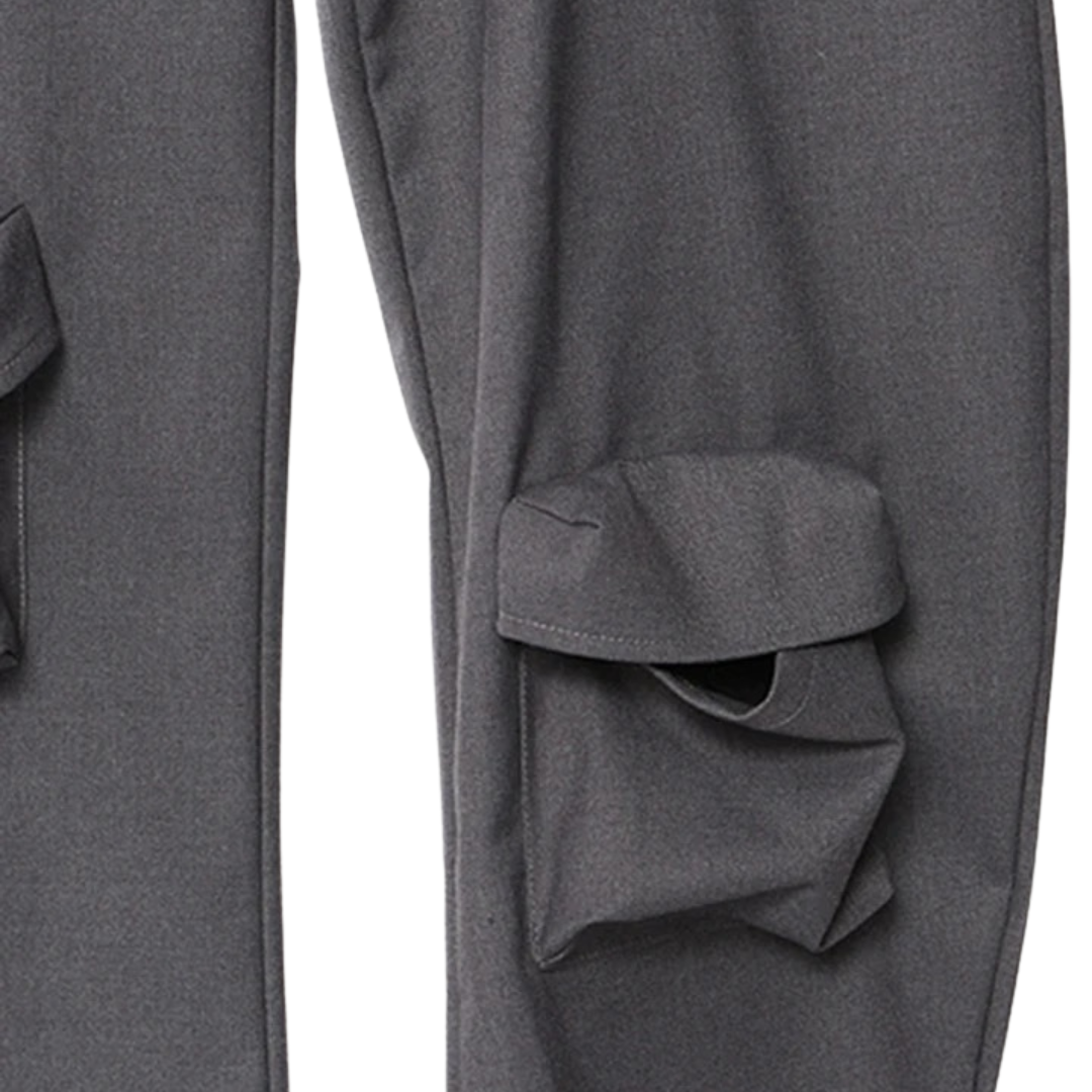pantaloni cargo gri