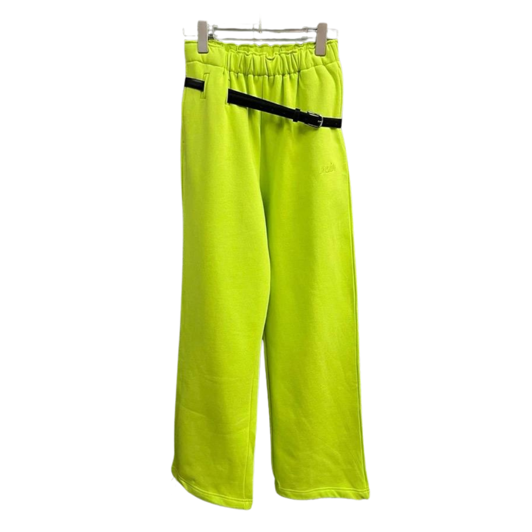 pantaloni trening verde fosforescent