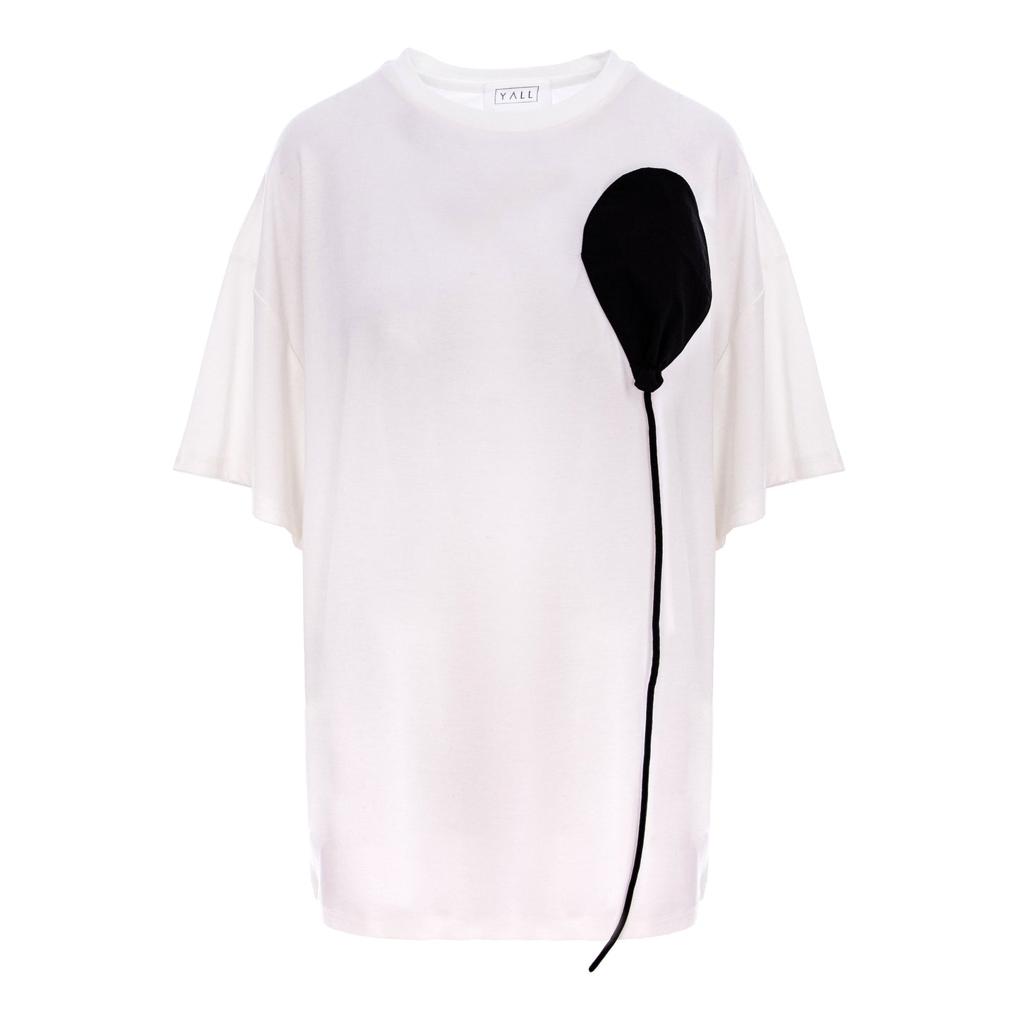 tricou alb oversize balon