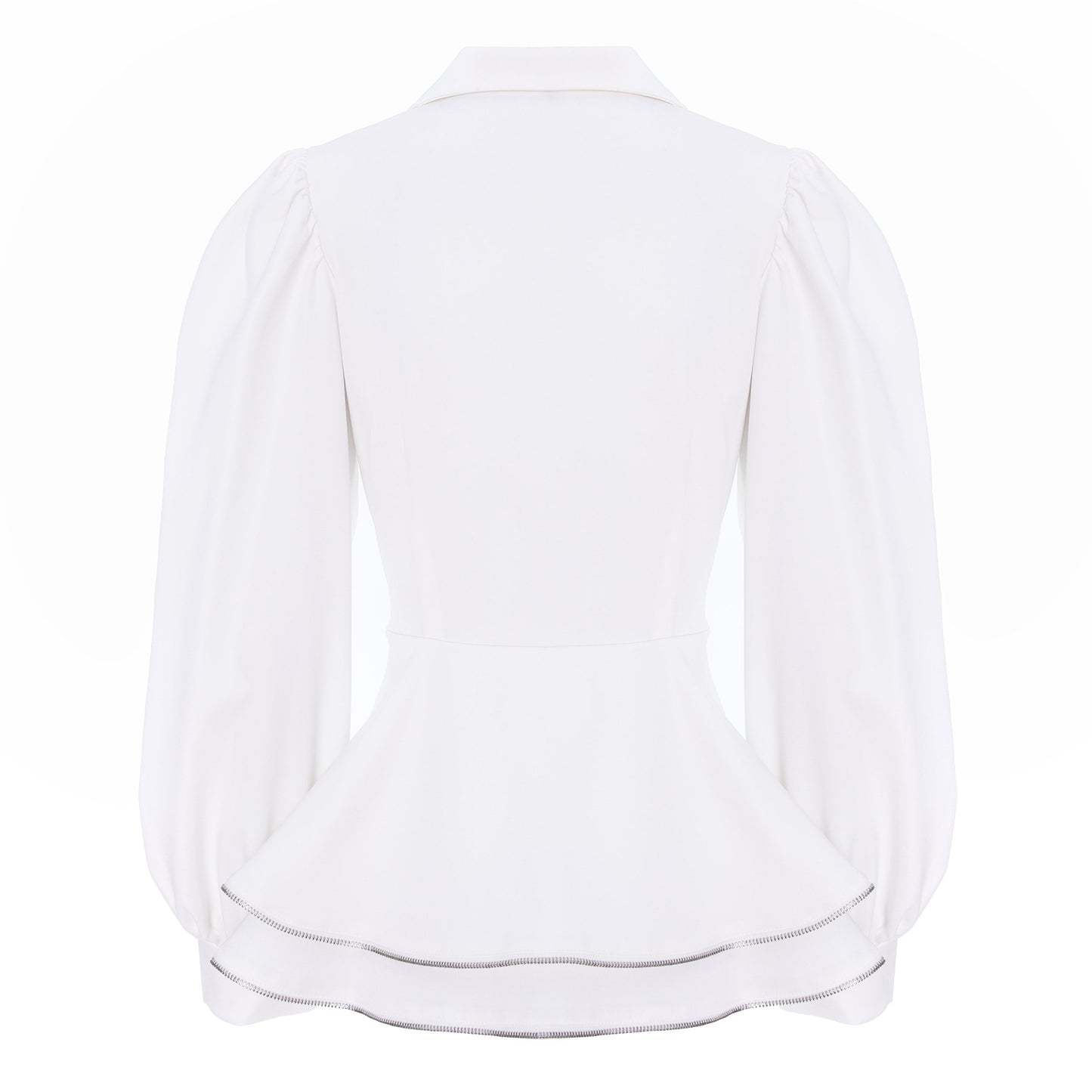 costum sacou fusta alba volane