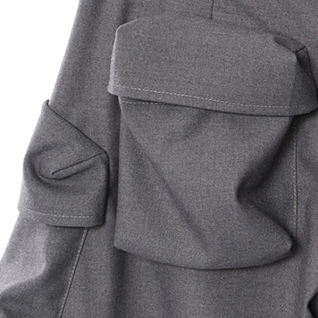 pantaloni cargo gri