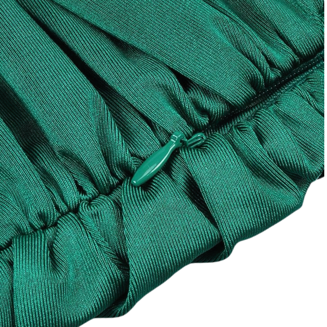 rochie mini mulata verde manusi