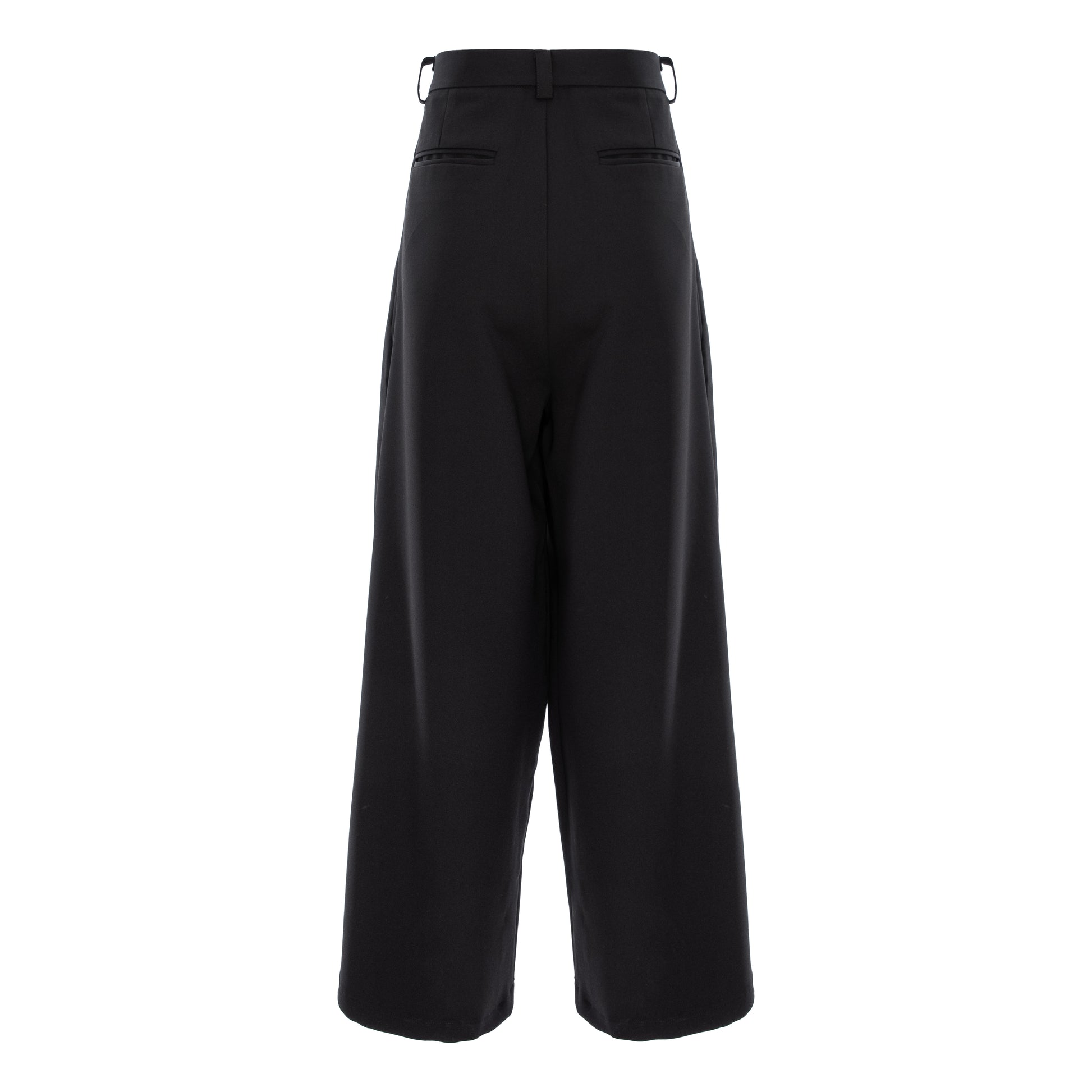 pantaloni negri pense talie inalta